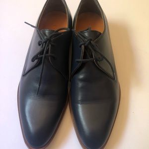 Everlane The Modern Oxford Lace Up Shoes Navy Leather - Sz 6